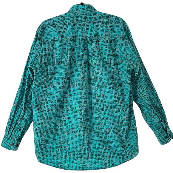 Cinch Black on Blue Print Button Front Classic Fit Shirt size Small - Picture 5 of 8